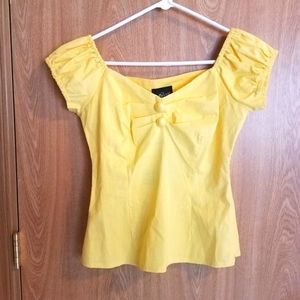 Collectif Dolores Yellow Top (Size S)